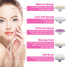 Facial Cleansing Spin Brush with 5 Different Brush Heads product image