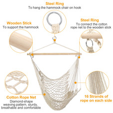 Hammock Chair Hanging Rope Swing Seat product image