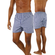 Men's Button Fly Loose Fit Tartan Plaid Boxers (3- or 6-Pack) product image
