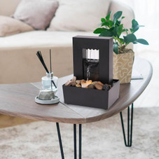 Desktop Fountain with LED Light and Polished Pebbles  product image