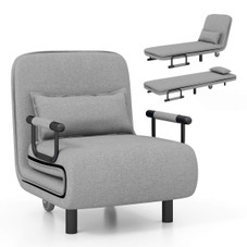 Convertible Foldout Reclining Arm Chair with Wheels product image