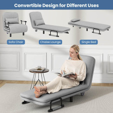 Convertible Foldout Reclining Arm Chair with Wheels product image