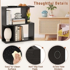 3-Tier Geometric Bookcase Side Table with Open Storage product image