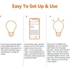 Amazon Basics Smart A19 LED Light Bulb (1- to 12-Pack) product image