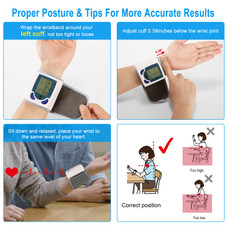 Wrist Blood Pressure Monitor with Large LCD Screen product image
