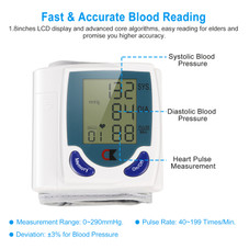 Wrist Blood Pressure Monitor with Large LCD Screen product image