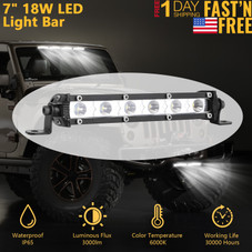 iMounTEK® 7-Inch Powerful 18W 3,000-Lumen LED Light Bar product image