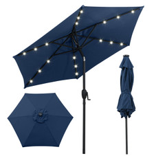 7.5-foot Solar Powered Patio Umbrella with LED Lights product image