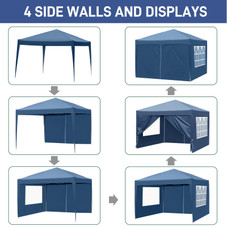 10 x 10-Foot Pop-up Tent Gazebo Beach Canopy with Removable Sidewalls product image