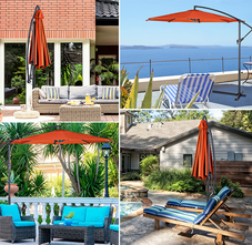 10' Hanging Offset Outdoor Market Patio Umbrella  product image