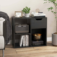 3-Cube Bookcase with 2-Tier Wooden Storage Shelf (1- or 2-Pack) product image