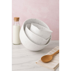 3-Piece Marbled Mixing Bowl Set with Pour Spouts product image