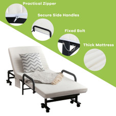 Rolling Foldable Single Twin Guest Bed product image