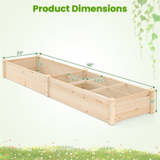 8' x 2' Wooden Raised Garden Bed (2 Types) product image