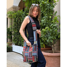 Kathmandu Collection Patchwork Striped Hobo Bag product image