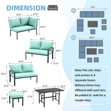 7-Piece Outdoor Convertible Patio Furniture Set product image