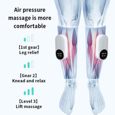 1 Pack Leg Massager for Pressure Relief, Calf Air Compression Massager with 3 Intensities and 3 Modes, Easy to Use, Muscle Relaxation, Grey product image