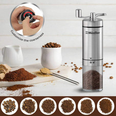 Mueller Conical Burr Adjustable Manual Stainless Steel Coffee Grinder product image