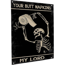 Vintage Skeleton Butt Napkins Sign  product image