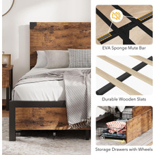 Bed Frame with 4 Storage Drawers product image