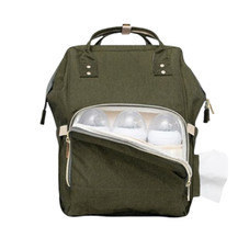 Durable Multifunction Olive Diaper Bag Backpack product image