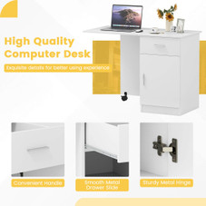 Folding Computer Desk  with Drawer Cabinet  product image