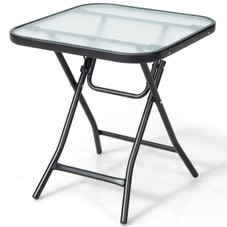 Patio Side Table with Tempered Glass Tabletop product image