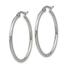 Stainless Steel Polished 32.5mm Hoop Earrings product image