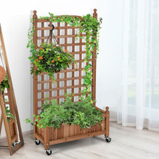 50" Wood Planter Box  with Trellis  product image