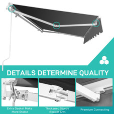13 x 8-Foot Manual Retractable Patio Awning product image