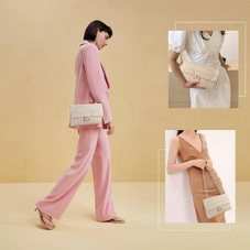 Straw Clutch Purse Crossbody Bag product image
