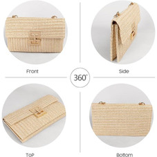 Straw Clutch Purse Crossbody Bag product image