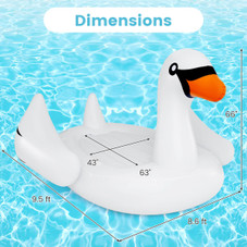 Inflatable Swan Pool Float with Cup Holder and Electric Pump product image