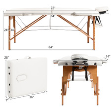 84'' Portable Massage Table with Carry Case product image
