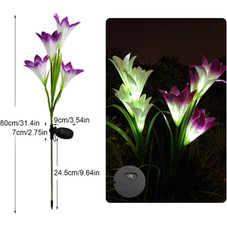 Solar Powered Garden Flowers with Lights (4-Pack) product image