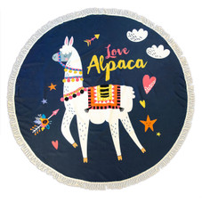 Round 61" Diameter Fringed Beach Towels product image