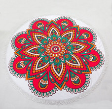 Round 61" Diameter Fringed Beach Towels product image