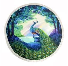 Round 61" Diameter Fringed Beach Towels product image