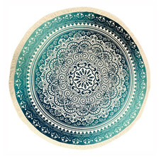 Round 61" Diameter Fringed Beach Towels product image