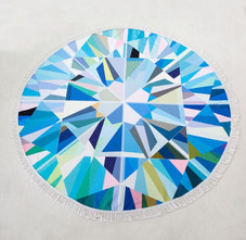 Round 61" Diameter Fringed Beach Towels product image