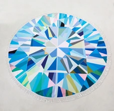 Round 61" Diameter Fringed Beach Towels product image