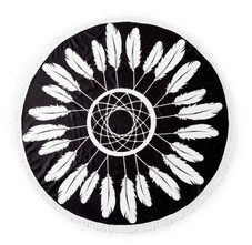 Round 61" Diameter Fringed Beach Towels product image