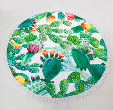 Round 61" Diameter Fringed Beach Towels product image