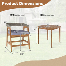 5-Piece Patio Dining Set with Soft Cushions product image