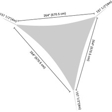 22-Foot Triangle Sun Shade Sail Canopy  product image