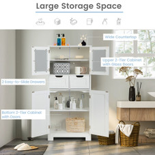 Bathroom Floor Storage Cabinet with 2 Drawers  product image