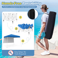 10 x 10-Foot Pop up Canopy with Sidewall and Portable Backpack product image