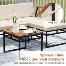 3-Piece L-Shaped Patio Furniture Set with Loveseat  product image