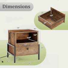 Nightstand with Charging Station (Set of 1 or 2) product image