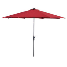 10-Foot Solar LED Tilt Patio Umbrella with Crank product image 10-Foot Solar LED Tilt Patio Umbrella with Crank product image